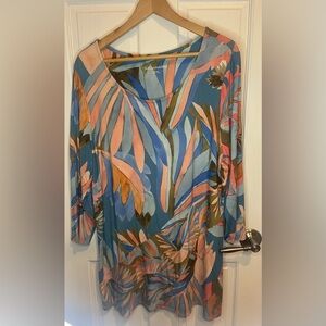 Soft Surroundings Multicolor Abstract XL Tunic